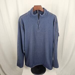 The Territory Ahead Men’s Cotton 1/4 Zip Pullover XL Blue Casual Outdoor Sweater